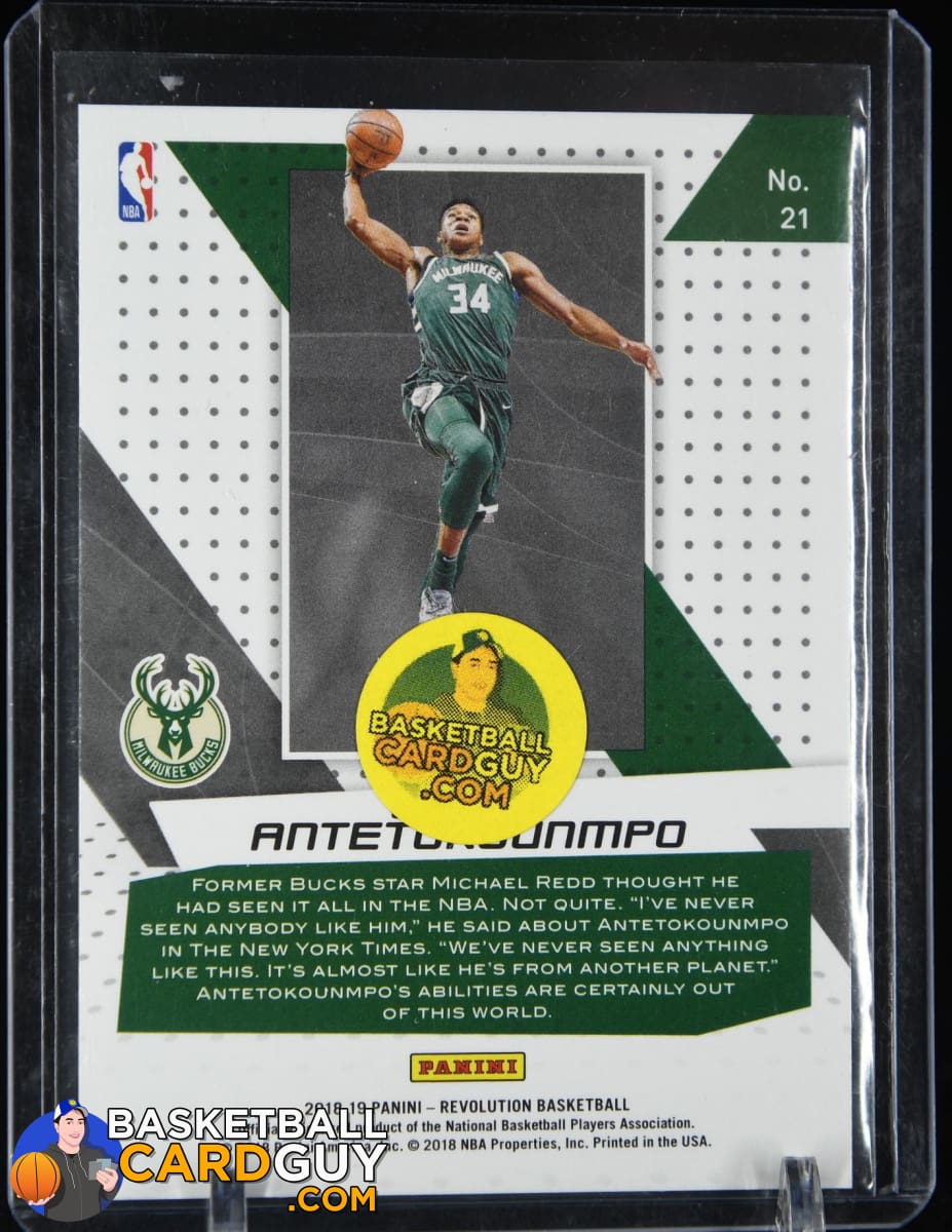 Giannis Antetokounmpo 2018 19 Panini Revolution Vortex 21 Online Stores